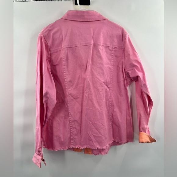 Quacker Factory pink jacket button front size XL - Picture 4 of 6
